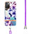 Handyhülle Silikon Hülle Gummi Schutzhülle Flexible Modisch Muster mit Schlüsselband Lanyard Y06B für Xiaomi Redmi 10 4G