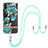 Handyhülle Silikon Hülle Gummi Schutzhülle Flexible Modisch Muster mit Schlüsselband Lanyard Y06B für Xiaomi Redmi 9i