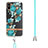 Handyhülle Silikon Hülle Gummi Schutzhülle Flexible Modisch Muster mit Schlüsselband Lanyard Y06B für Xiaomi Redmi 9i