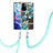 Handyhülle Silikon Hülle Gummi Schutzhülle Flexible Modisch Muster mit Schlüsselband Lanyard Y06B für Xiaomi Redmi Note 11 5G