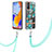Handyhülle Silikon Hülle Gummi Schutzhülle Flexible Modisch Muster mit Schlüsselband Lanyard Y06B für Xiaomi Redmi Note 11 Pro 4G