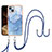 Handyhülle Silikon Hülle Gummi Schutzhülle Flexible Modisch Muster mit Schlüsselband Lanyard Y07B für Apple iPhone 13