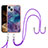 Handyhülle Silikon Hülle Gummi Schutzhülle Flexible Modisch Muster mit Schlüsselband Lanyard Y07B für Apple iPhone 13