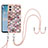 Handyhülle Silikon Hülle Gummi Schutzhülle Flexible Modisch Muster mit Schlüsselband Lanyard YB3 für Motorola Moto G53j 5G