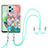 Handyhülle Silikon Hülle Gummi Schutzhülle Flexible Modisch Muster mit Schlüsselband Lanyard YB3 für Xiaomi Poco X5 5G Bunt