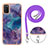 Handyhülle Silikon Hülle Gummi Schutzhülle Flexible Modisch Muster mit Schlüsselband Lanyard YB7 für Samsung Galaxy A02s