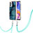 Handyhülle Silikon Hülle Gummi Schutzhülle Flexible Modisch Muster mit Schlüsselband Lanyard YB7 für Samsung Galaxy A13 4G