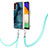 Handyhülle Silikon Hülle Gummi Schutzhülle Flexible Modisch Muster mit Schlüsselband Lanyard YB7 für Samsung Galaxy A13 5G Grün