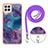 Handyhülle Silikon Hülle Gummi Schutzhülle Flexible Modisch Muster mit Schlüsselband Lanyard YB7 für Samsung Galaxy A22 4G