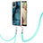 Handyhülle Silikon Hülle Gummi Schutzhülle Flexible Modisch Muster mit Schlüsselband Lanyard YB7 für Samsung Galaxy M12 Grün