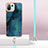 Handyhülle Silikon Hülle Gummi Schutzhülle Flexible Modisch Muster mit Schlüsselband Lanyard YB7 für Xiaomi Mi 11 Lite 5G NE
