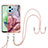 Handyhülle Silikon Hülle Gummi Schutzhülle Flexible Modisch Muster mit Schlüsselband Lanyard YB7 für Xiaomi Poco X5 5G Plusfarbig