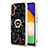 Handyhülle Silikon Hülle Gummi Schutzhülle Flexible Modisch Muster mit Schlüsselband Lanyard YB8 für Samsung Galaxy A14 5G Schwarz