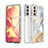 Handyhülle Silikon Hülle Gummi Schutzhülle Flexible Modisch Muster S03 für Samsung Galaxy S22 5G Grau