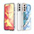 Handyhülle Silikon Hülle Gummi Schutzhülle Flexible Modisch Muster S03 für Samsung Galaxy S23 Plus 5G Blau