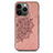 Handyhülle Silikon Hülle Gummi Schutzhülle Flexible Modisch Muster S06 für Apple iPhone 13 Pro Max Rosegold