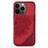 Handyhülle Silikon Hülle Gummi Schutzhülle Flexible Modisch Muster S06 für Apple iPhone 13 Pro Rot
