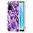 Handyhülle Silikon Hülle Gummi Schutzhülle Flexible Modisch Muster Y01B für Oppo A55 5G Violett