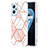 Handyhülle Silikon Hülle Gummi Schutzhülle Flexible Modisch Muster Y01B für Oppo K10 4G Rosa