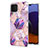 Handyhülle Silikon Hülle Gummi Schutzhülle Flexible Modisch Muster Y01B für Samsung Galaxy A22 4G Helles Lila