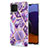 Handyhülle Silikon Hülle Gummi Schutzhülle Flexible Modisch Muster Y01B für Samsung Galaxy A22 4G Violett