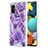 Handyhülle Silikon Hülle Gummi Schutzhülle Flexible Modisch Muster Y01B für Samsung Galaxy A51 5G Violett