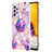 Handyhülle Silikon Hülle Gummi Schutzhülle Flexible Modisch Muster Y01B für Samsung Galaxy A73 5G Helles Lila