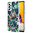 Handyhülle Silikon Hülle Gummi Schutzhülle Flexible Modisch Muster Y01B für Samsung Galaxy A73 5G Nachtgrün