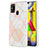 Handyhülle Silikon Hülle Gummi Schutzhülle Flexible Modisch Muster Y01B für Samsung Galaxy M31 Prime Edition Rosa