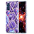 Handyhülle Silikon Hülle Gummi Schutzhülle Flexible Modisch Muster Y01B für Samsung Galaxy S20 FE (2022) 5G Violett