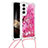 Handyhülle Silikon Hülle Gummi Schutzhülle Flexible Modisch Muster Y02B für Samsung Galaxy S24 5G Pink