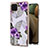 Handyhülle Silikon Hülle Gummi Schutzhülle Flexible Modisch Muster Y03B für Samsung Galaxy A12 Nacho Violett