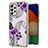 Handyhülle Silikon Hülle Gummi Schutzhülle Flexible Modisch Muster Y03B für Samsung Galaxy A52 4G Violett