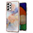 Handyhülle Silikon Hülle Gummi Schutzhülle Flexible Modisch Muster Y03B für Samsung Galaxy A52s 5G Helles Lila