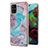 Handyhülle Silikon Hülle Gummi Schutzhülle Flexible Modisch Muster Y03B für Samsung Galaxy A71 4G A715 Blau