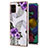 Handyhülle Silikon Hülle Gummi Schutzhülle Flexible Modisch Muster Y03B für Samsung Galaxy M40S Violett
