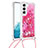 Handyhülle Silikon Hülle Gummi Schutzhülle Flexible Modisch Muster Y03B für Samsung Galaxy S21 Plus 5G Pink