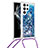 Handyhülle Silikon Hülle Gummi Schutzhülle Flexible Modisch Muster Y03B für Samsung Galaxy S21 Ultra 5G Blau
