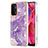 Handyhülle Silikon Hülle Gummi Schutzhülle Flexible Modisch Muster Y05B für Oppo A74 5G Violett
