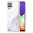 Handyhülle Silikon Hülle Gummi Schutzhülle Flexible Modisch Muster Y05B für Samsung Galaxy A22 4G Weiß