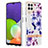 Handyhülle Silikon Hülle Gummi Schutzhülle Flexible Modisch Muster Y06B für Samsung Galaxy A22 4G Violett