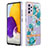 Handyhülle Silikon Hülle Gummi Schutzhülle Flexible Modisch Muster Y06B für Samsung Galaxy A72 4G Cyan