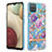 Handyhülle Silikon Hülle Gummi Schutzhülle Flexible Modisch Muster Y06B für Samsung Galaxy F12 Helles Lila