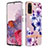 Handyhülle Silikon Hülle Gummi Schutzhülle Flexible Modisch Muster Y06B für Samsung Galaxy S20 Violett