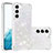 Handyhülle Silikon Hülle Gummi Schutzhülle Flexible Modisch Muster Y06B für Samsung Galaxy S22 5G Weiß