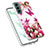 Handyhülle Silikon Hülle Gummi Schutzhülle Flexible Modisch Muster Y07B für Samsung Galaxy S21 FE 5G Rot