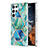 Handyhülle Silikon Hülle Gummi Schutzhülle Flexible Modisch Muster Y08B für Samsung Galaxy S21 Ultra 5G Grün