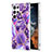 Handyhülle Silikon Hülle Gummi Schutzhülle Flexible Modisch Muster Y08B für Samsung Galaxy S21 Ultra 5G Violett