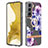 Handyhülle Silikon Hülle Gummi Schutzhülle Flexible Modisch Muster Y17B für Samsung Galaxy S23 Plus 5G Violett
