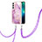 Handyhülle Silikon Hülle Gummi Schutzhülle Flexible Modisch Muster Y21B für Samsung Galaxy S22 Plus 5G Helles Lila